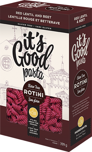 red lentil and beet rotini its good pasta box